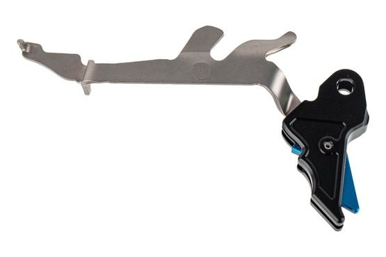 Overwatch Precision TAC Trigger Kit for Walther Q5/Q4 Steel Frame pistols features a black and blue trigger